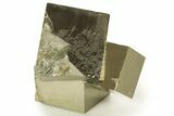 Shiny, Natural Pyrite Cube Cluster - Navajun, Spain #337900-1